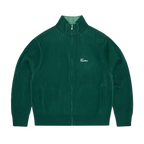 2 TONE RIBBED KNIT ZIP UP [GREEN]