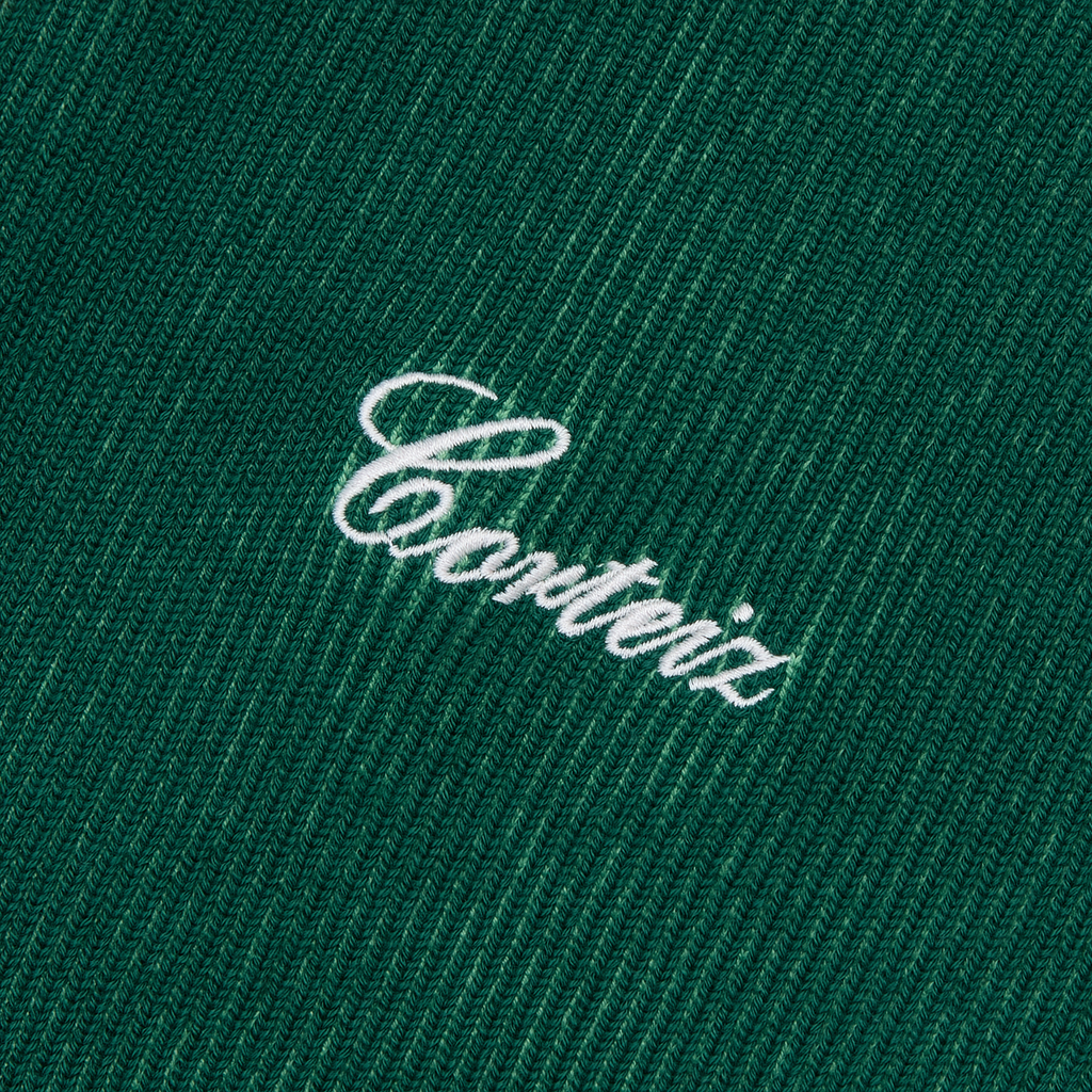 2 TONE RIBBED KNIT ZIP UP [GREEN]