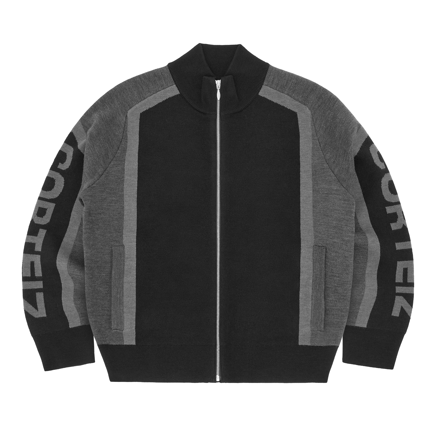 PRECISION KNIT ZIP UP [BLACK]