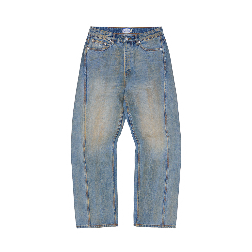 ARDWEAR PANEL BAGGY JEANS [WASHED INDIGO]