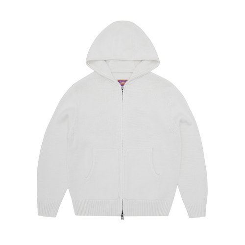 ALCATRAZ HEAVY KNIT ZIP HOODIE [NATURAL]