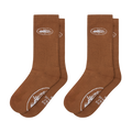 BROWN ALCATRAZ SOCKS [2 PACK]