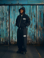 ISLAND PUFF PRINT ZIP HOODIE [BLACK]
