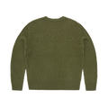 CROCHET APPLIQUE KNIT CREW [KHAKI]