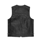 SKYDIVE LEATHER VEST [BLACK]