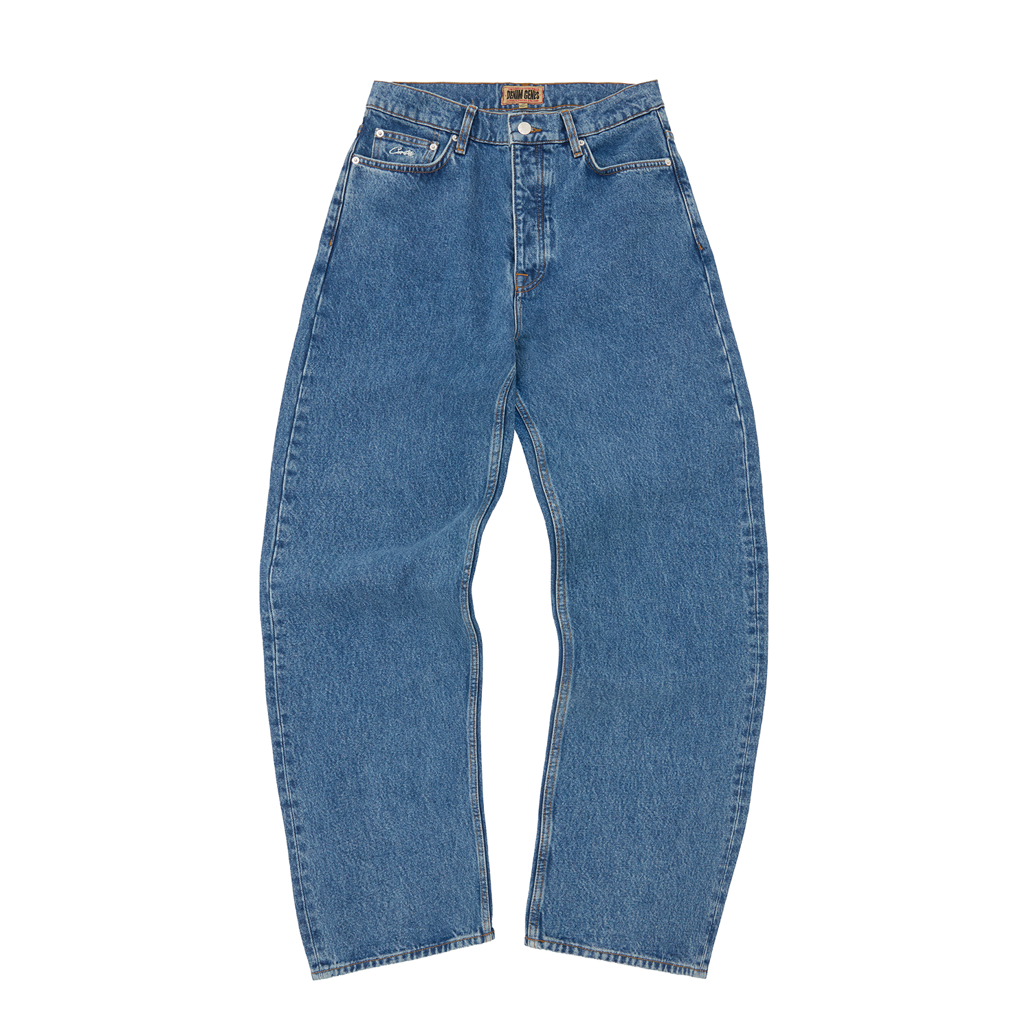 DUAL STRIPE BAGGY JEANS [MIDWASH]