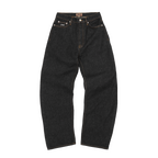 DUAL STRIPE BAGGY JEANS [WASHED BLACK]