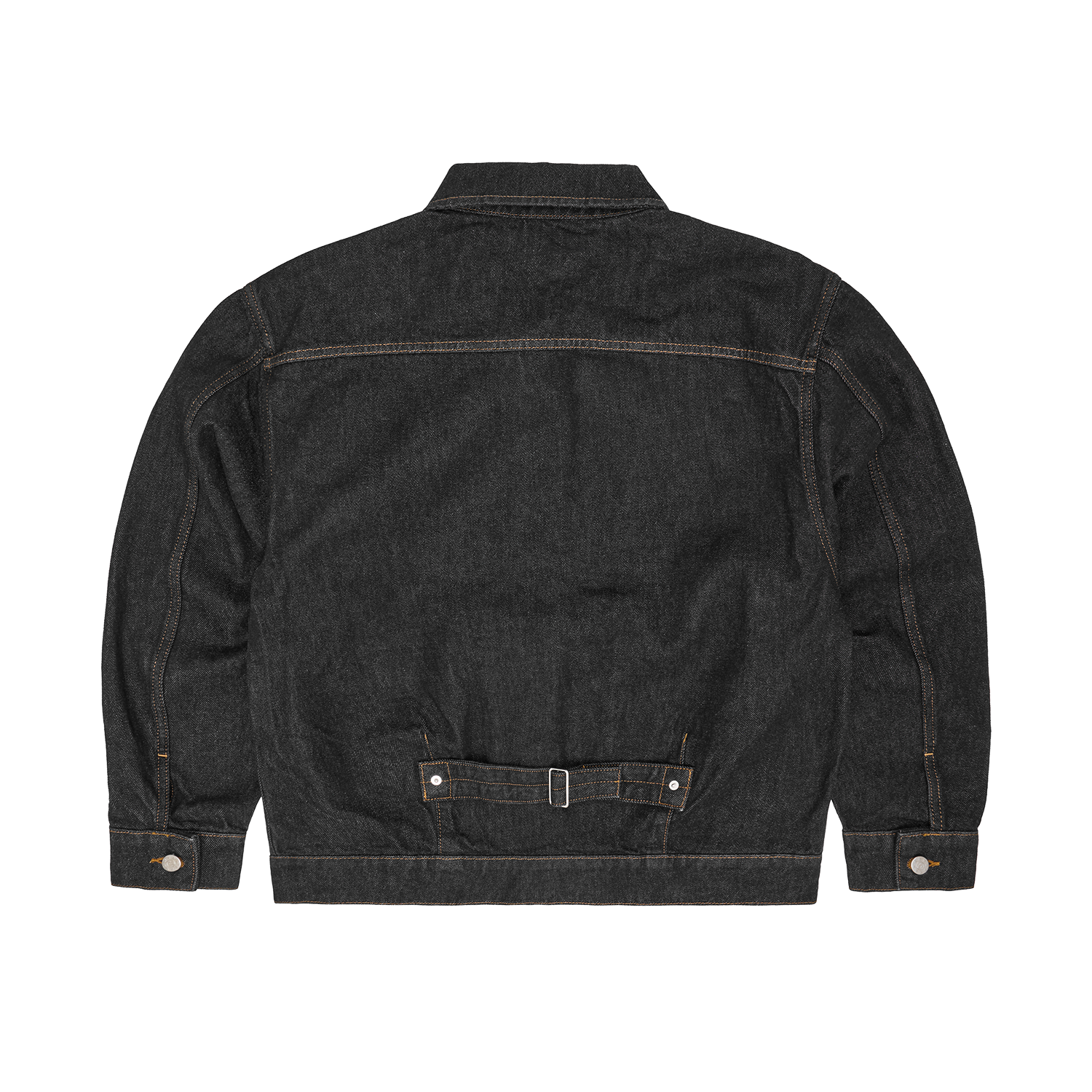 DUAL STRIPE DENIM JACKET [WASHED BLACK]
