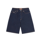 DUAL STRIPE DENIM SHORT [WASHED INDIGO]
