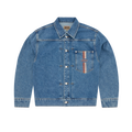 DUAL STRIPE DENIM JACKET [MIDWASH]