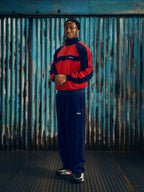 PISTA VELOUR TRACK JACKET [NAVYRED]