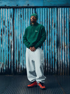 2 TONE RIBBED KNIT ZIP UP [GREEN]