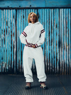 HMP STRIPE RIB HOODIE [LIGHT HEATHER]