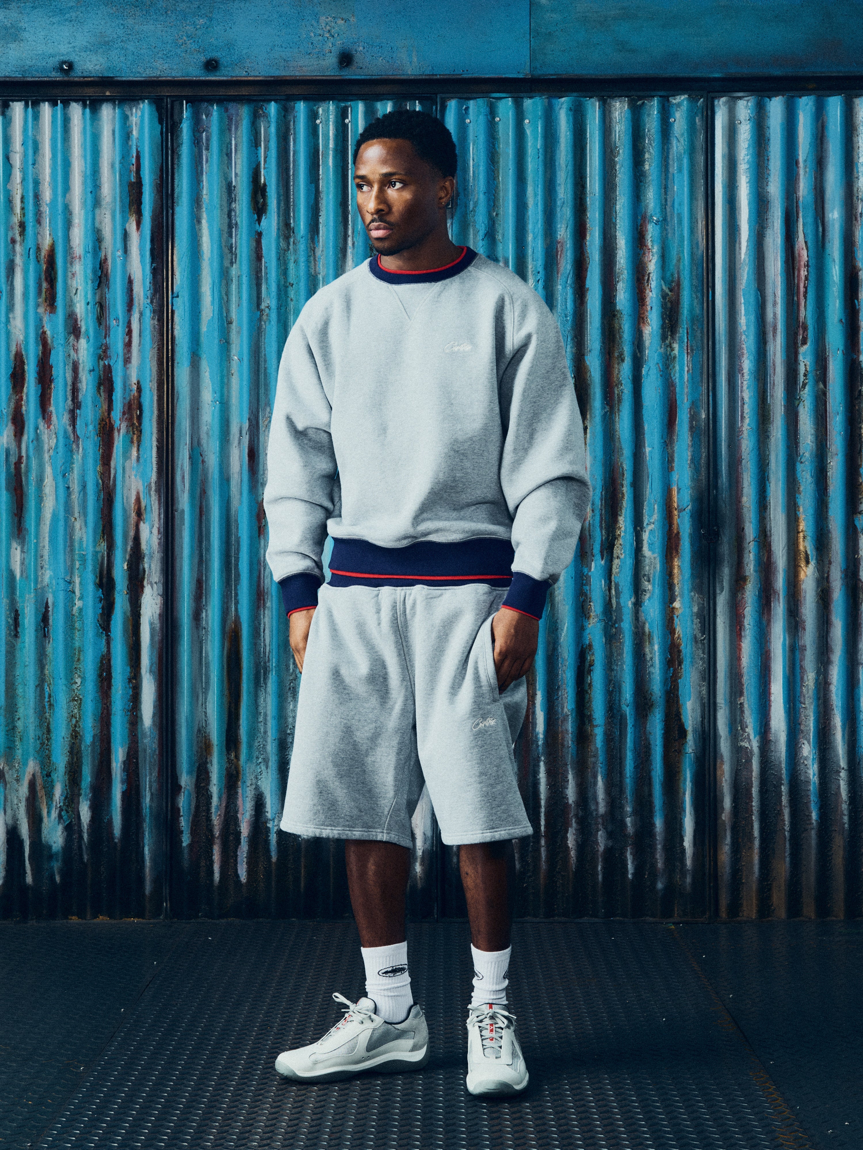 HMP DOUBLE UP CREWNECK [HEATHER GREY]