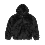 HOODED FUR JACKET [BLACK]