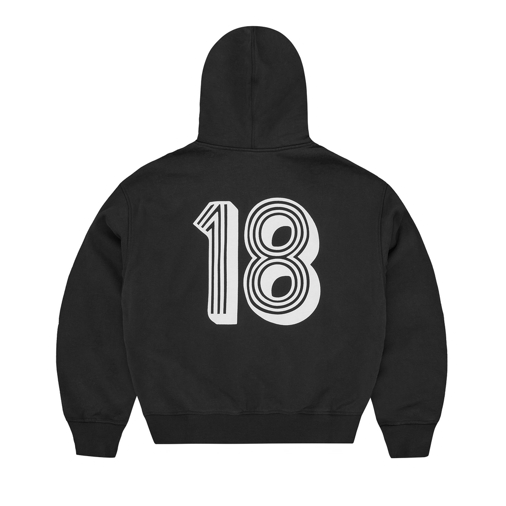 GHINI ZIP HOODIE [BLACK]