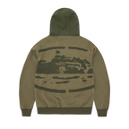 GUERILLAZ RIPSTOP ZIP HOODIE [OLIVE]