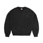 HMP STENCIL CREWNECK [BLACK OVERDYE]