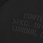 HMP STENCIL CREWNECK [BLACK OVERDYE]