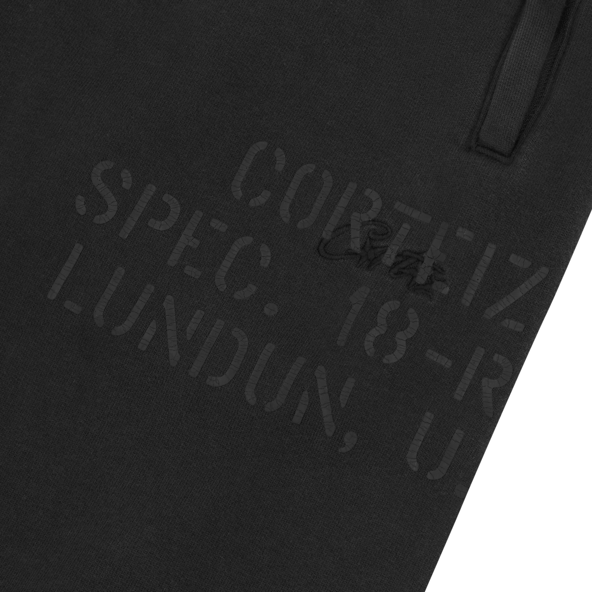 HMP STENCIL OPEN HEM SWEATPANT [BLACK OVERDYE]