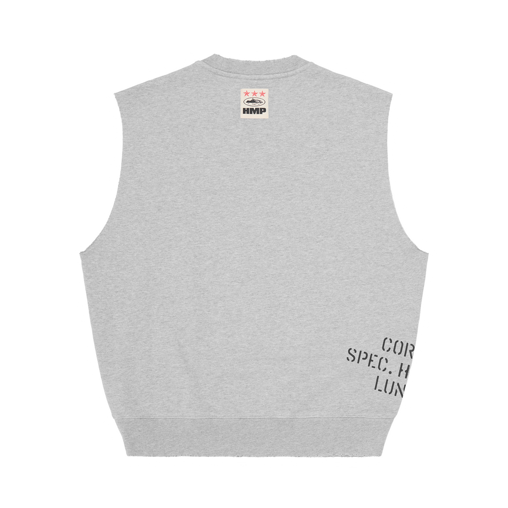 HMP STENCIL VEST [HEATHER GREY]