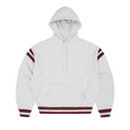 HMP STRIPE RIB HOODIE [LIGHT HEATHER]