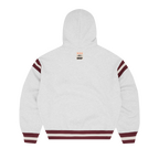 HMP STRIPE RIB HOODIE [LIGHT HEATHER]