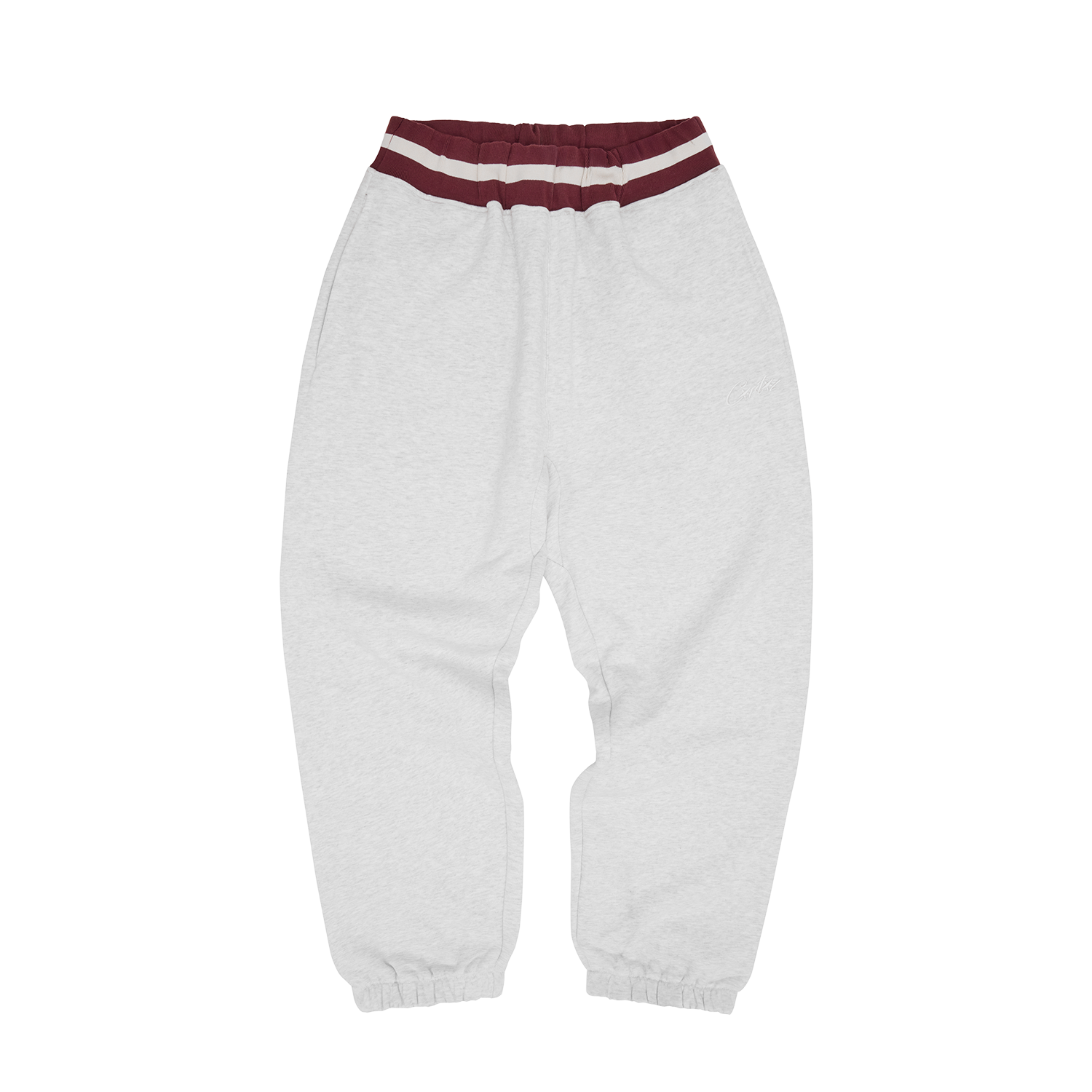 HMP STRIPE RIB SWEATPANT [LIGHT HEATHER]