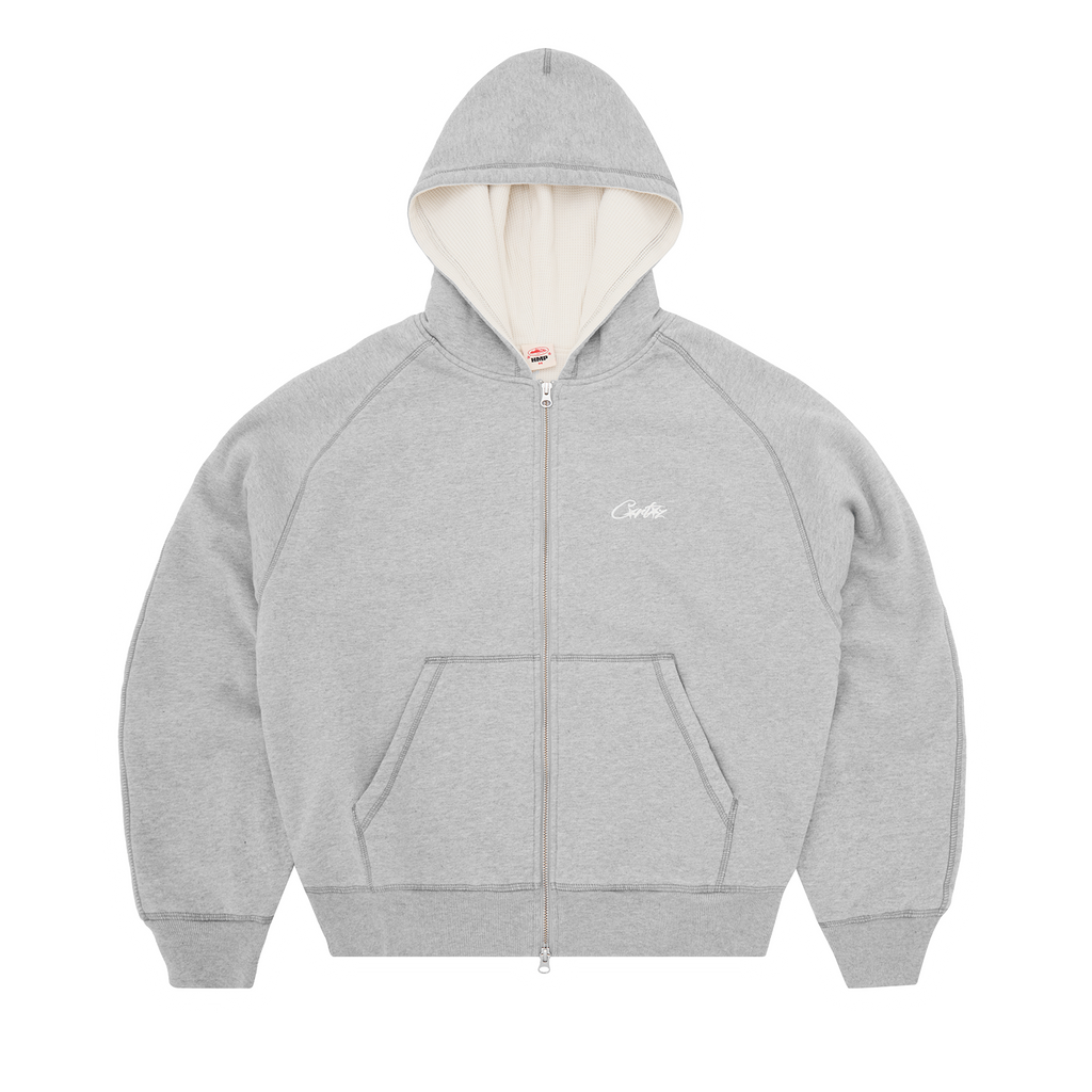 HMP THERMAL ZIP HOODIE [HEATHER GREY]