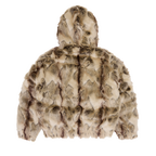PELT HOODED FUR JACKET [FAWN]
