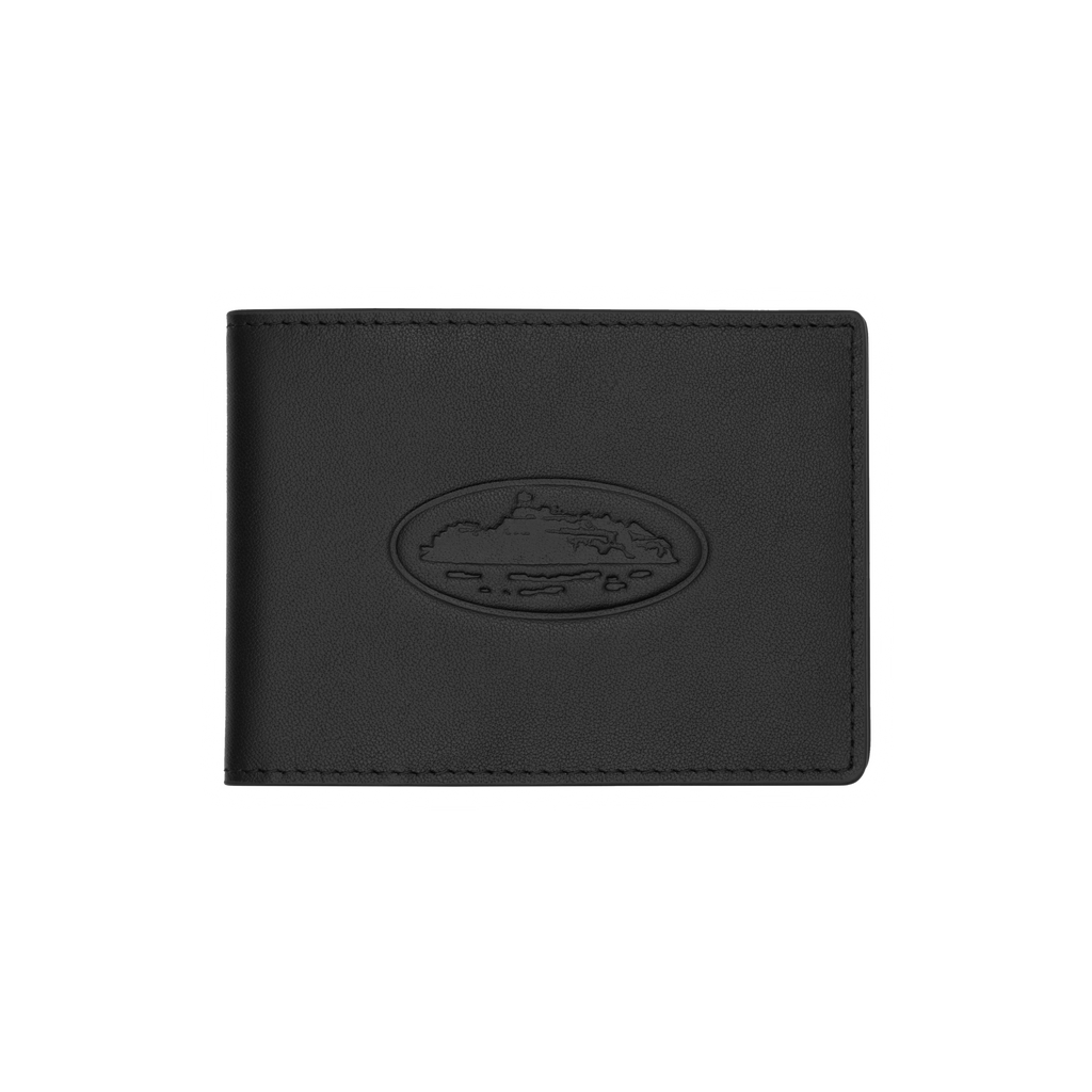 ISLAND LEATHER CARD HOLDER [BLACK]