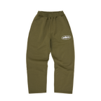 ISLAND PUFF PRINT OPEN HEM SWEATPANT [OLIVE]