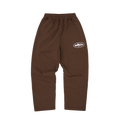 ISLAND PUFF PRINT OPEN HEM SWEATPANT [BROWN]