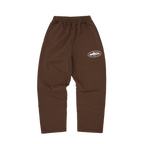 ISLAND PUFF PRINT OPEN HEM SWEATPANT [BROWN]