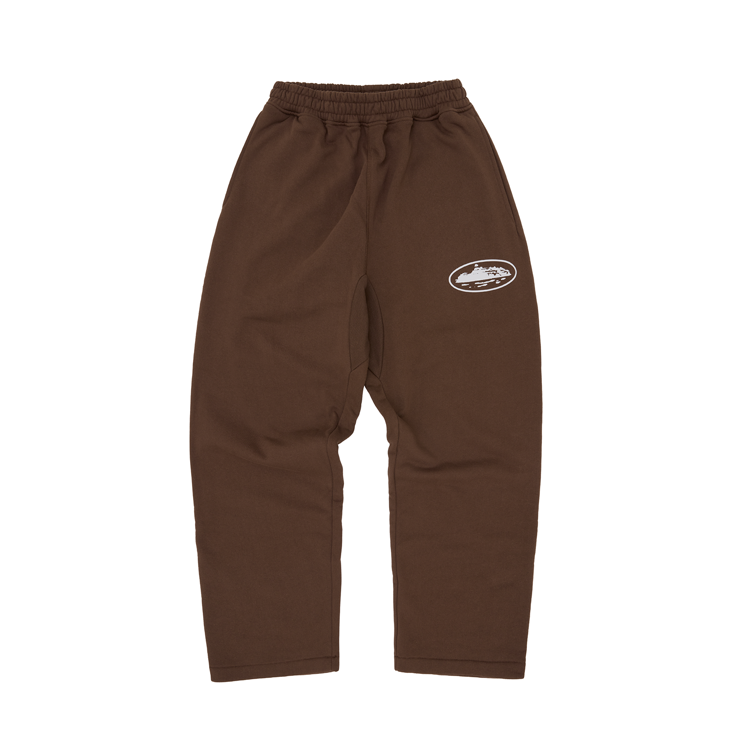 ISLAND PUFF PRINT OPEN HEM SWEATPANT [BROWN]