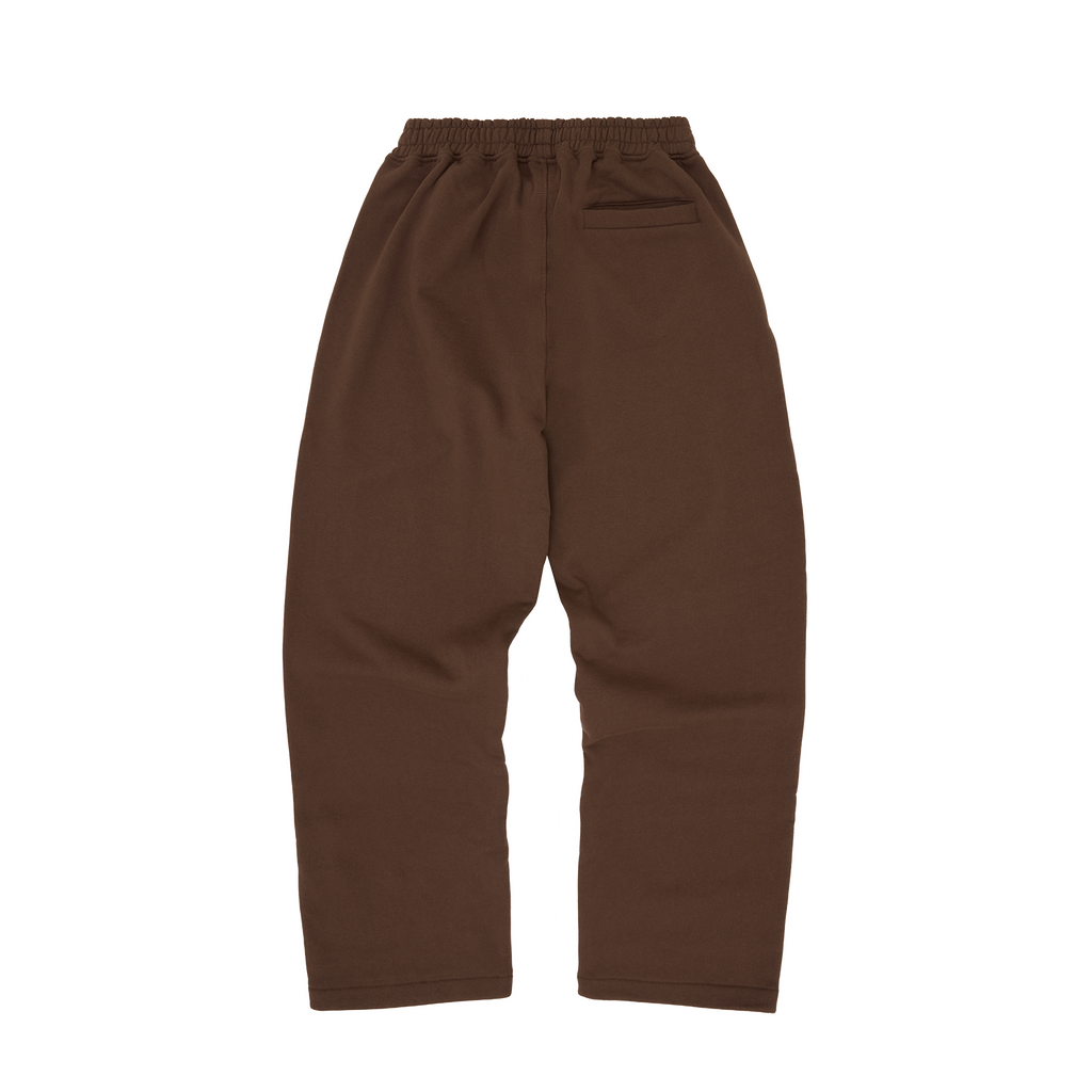 ISLAND PUFF PRINT OPEN HEM SWEATPANT [BROWN]