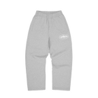 ISLAND PUFF PRINT OPEN HEM SWEATPANT [HEATHER GREY]