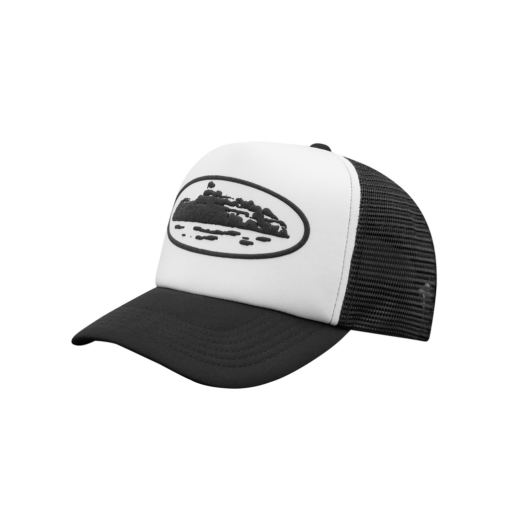 ISLAND PUFF PRINT TRUCKER HAT [WHITEBLACK]