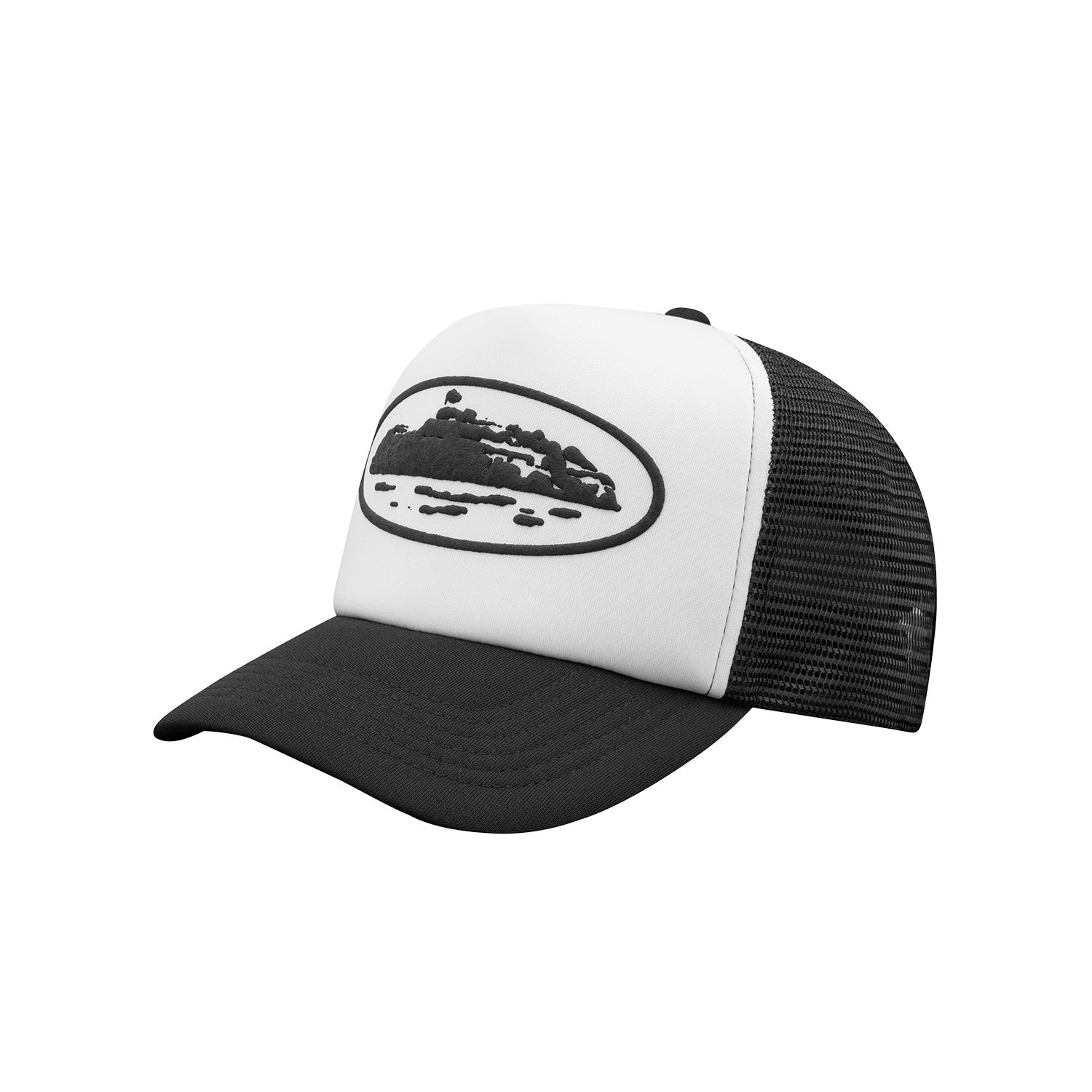 ISLAND PUFF PRINT TRUCKER HAT [WHITEBLACK]