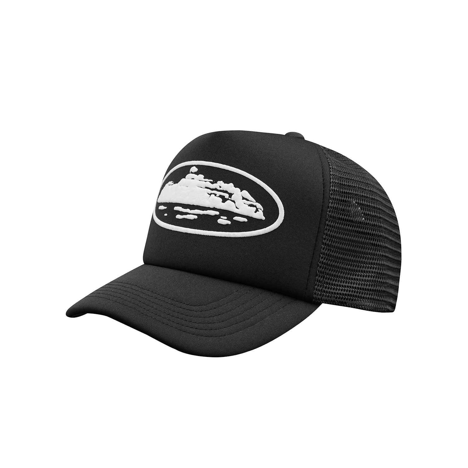 ISLAND PUFF PRINT TRUCKER HAT [BLACK]