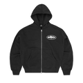 ISLAND PUFF PRINT ZIP HOODIE [BLACK]
