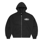 ISLAND PUFF PRINT ZIP HOODIE [BLACK]