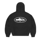ISLAND PUFF PRINT ZIP HOODIE [BLACK]
