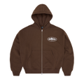 ISLAND PUFF PRINT ZIP HOODIE [BROWN]