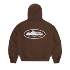 ISLAND PUFF PRINT ZIP HOODIE [BROWN]
