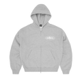 ISLAND PUFF PRINT ZIP HOODIE [HEATHER GREY]