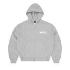 ISLAND PUFF PRINT ZIP HOODIE [HEATHER GREY]