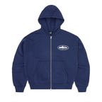 ISLAND PUFF PRINT ZIP HOODIE [NAVY]