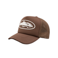 ISLAND PUFF PRINT TRUCKER HAT [BROWN]