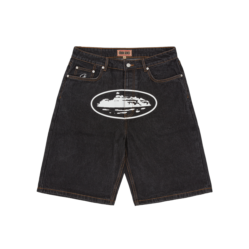 ISLAND DENIM SHORT [WASHED BLACK]